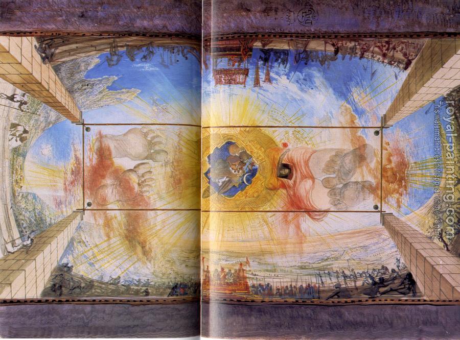 Salvador Dali : Sketch for a ceiling of the Teatro Museo Dali